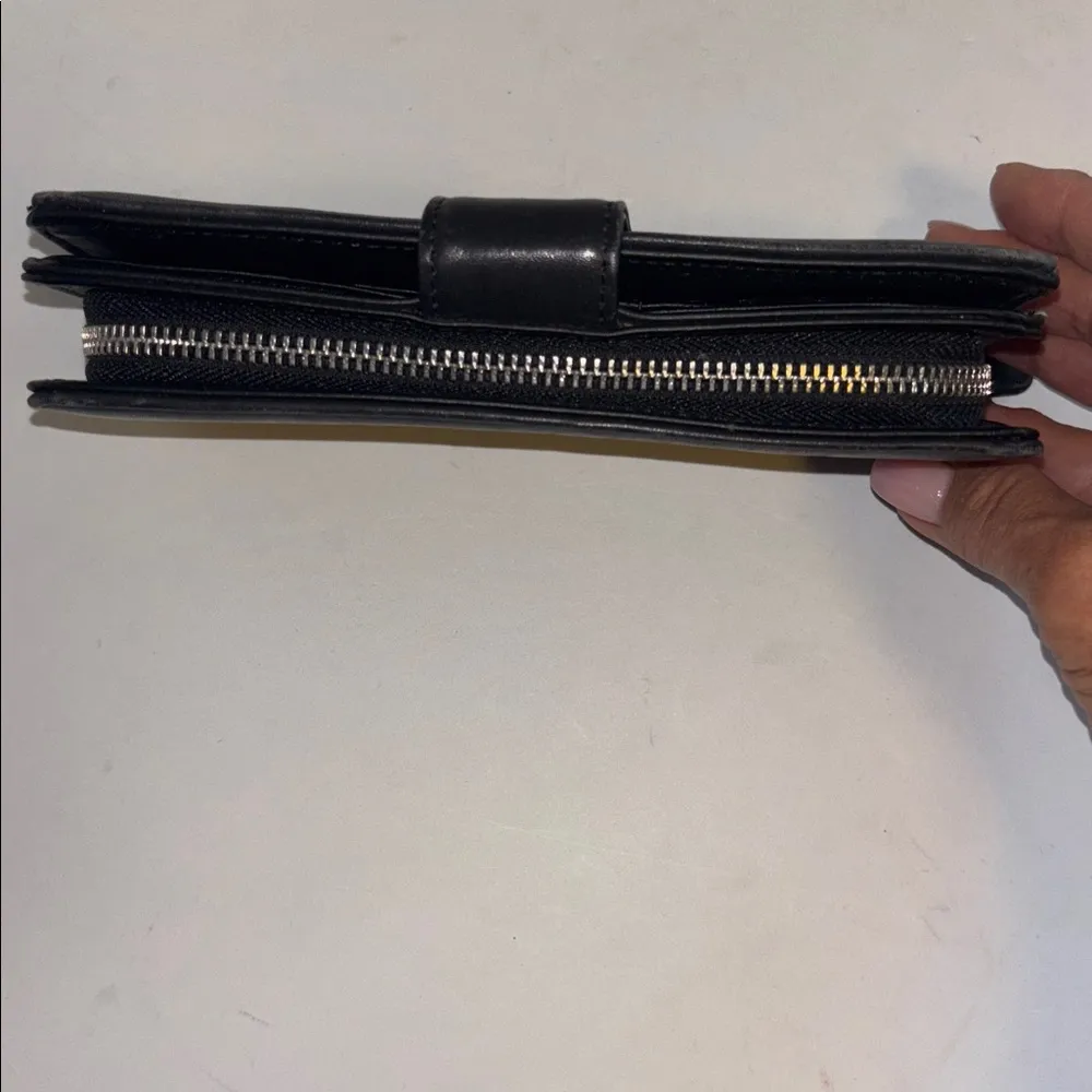 SAFE KEEPER BLACK GENUINE LEATHER WALLET MULTIPLE CARD HOLDERS SNAP/ZIP CLOSURE - Image 6