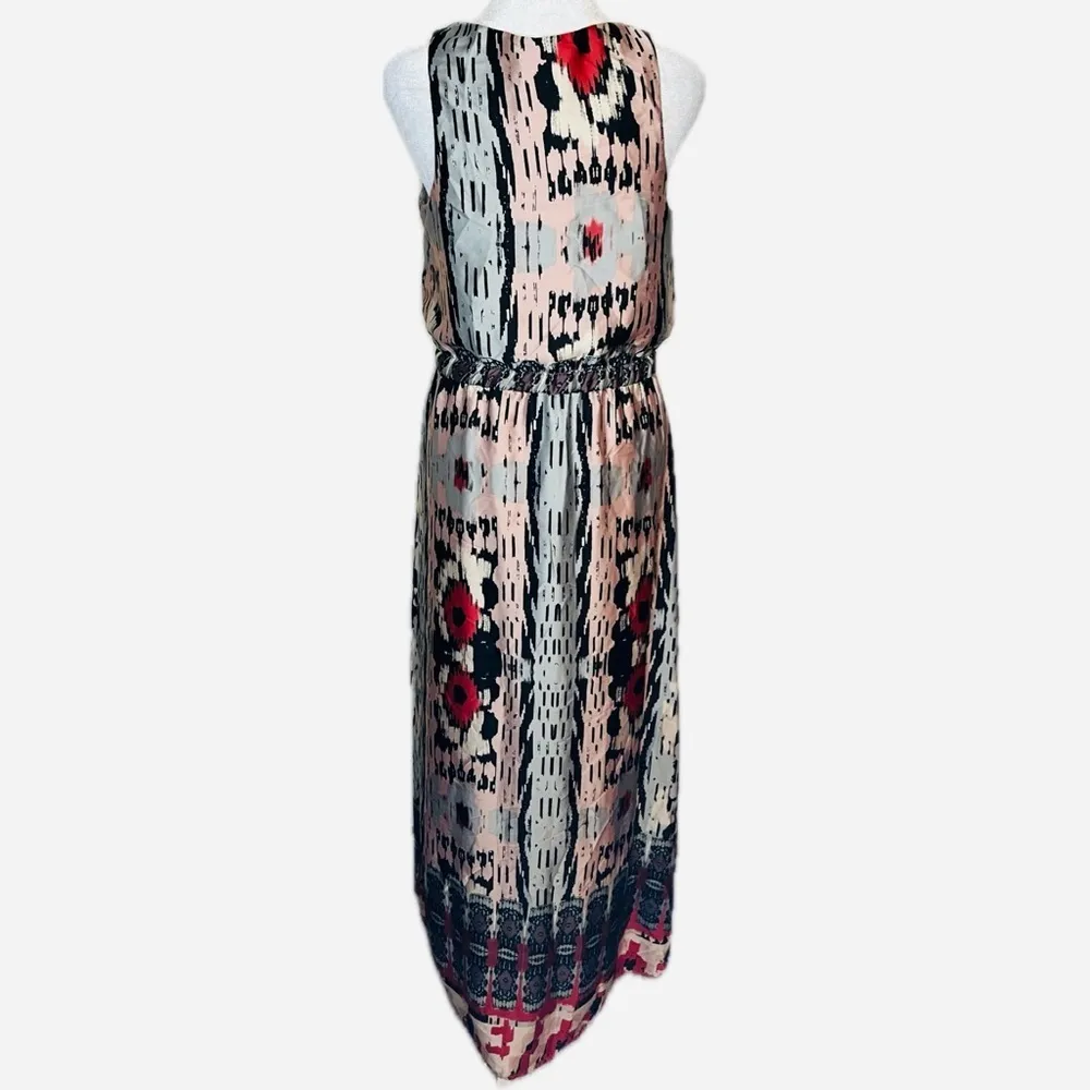 Eclair Multicolor Ikat Print Sleeveless Maxi Dress - Image 5