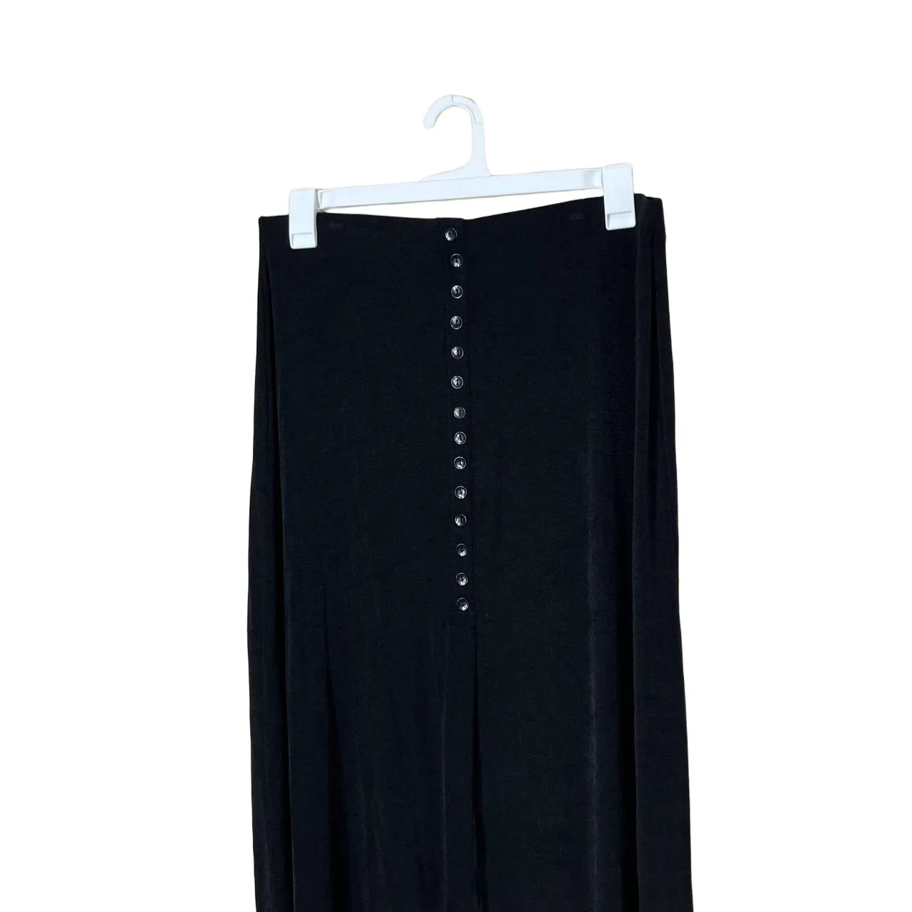 Briggs New York Y2K Black Button Front Maxi Length Skirt Petite - Image 2