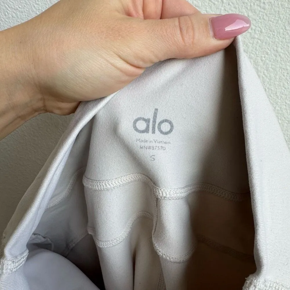 Alo Yoga Cargo White Cream Soft High Waisted Leggings Size Small Full Length - Image 11