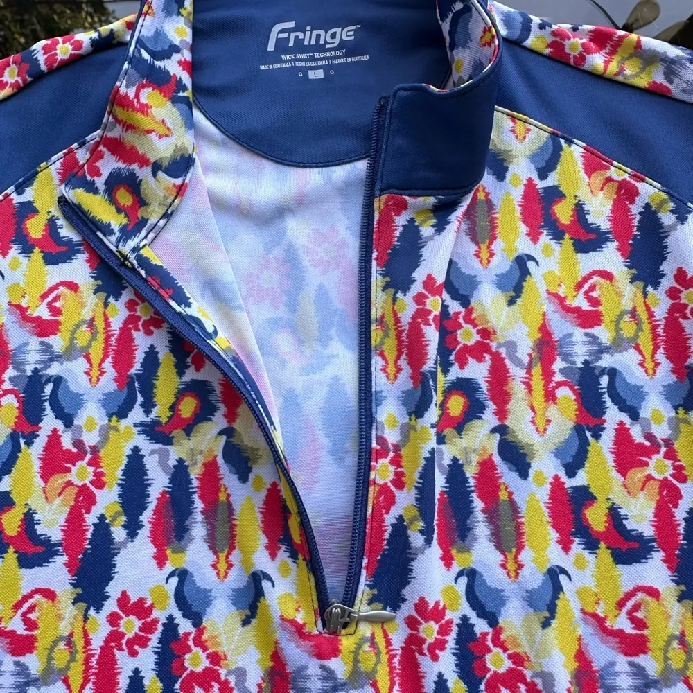 Fringe Peyton Sleeveless Athletic Golf Dress in Blue/Primrose Yellow Size Large - Image 8