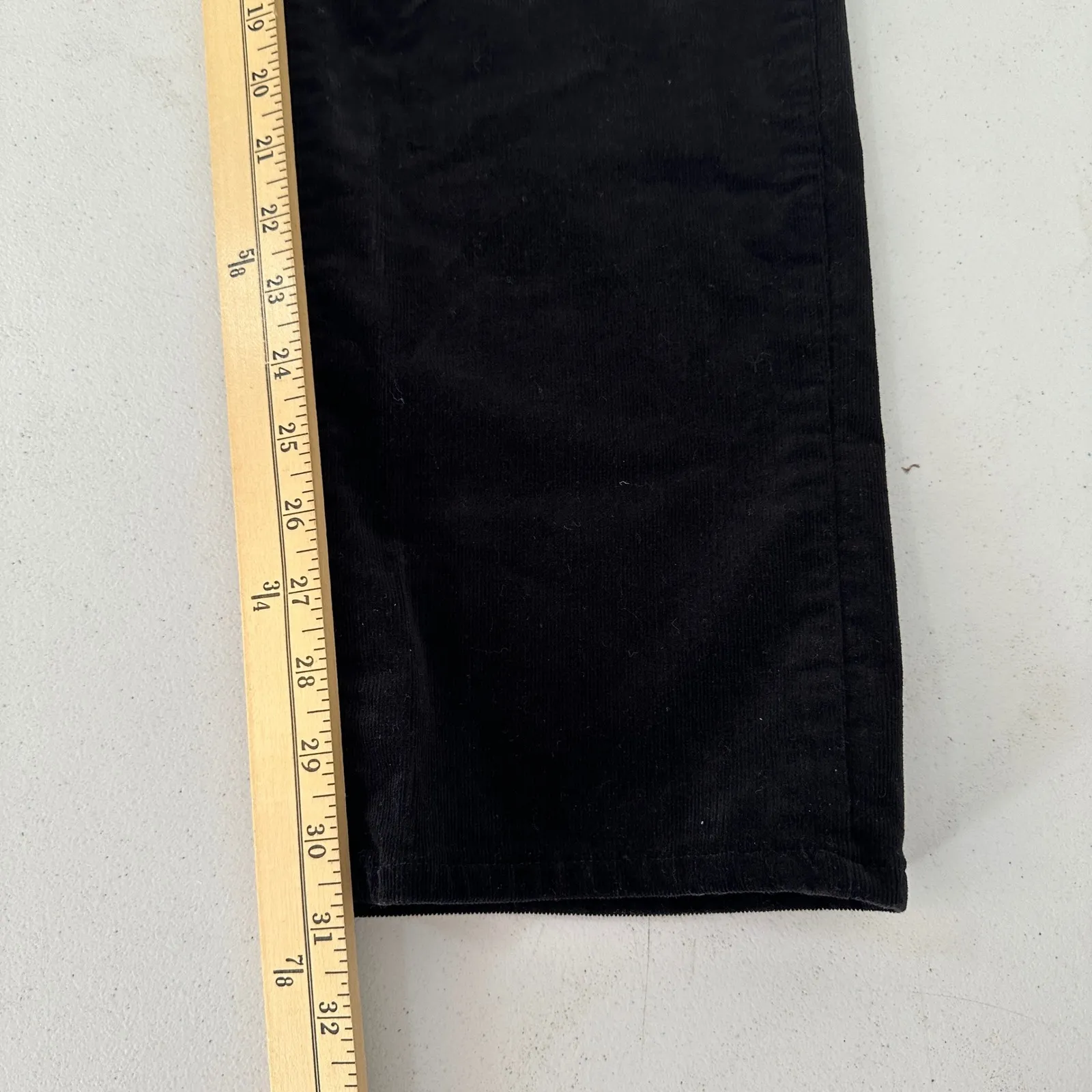 Talbots Women's Black Corduroy Pants High Waist Straight Leg‎ Size 14 Classic - Image 10