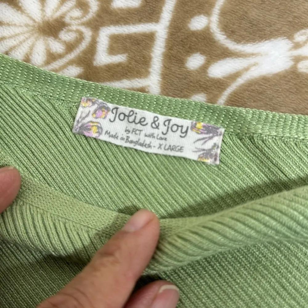 Jolie & Joy Dress Small Green One Arm Bodycon Ribbed Open Side Maxi Stretch. Size XL - Image 4