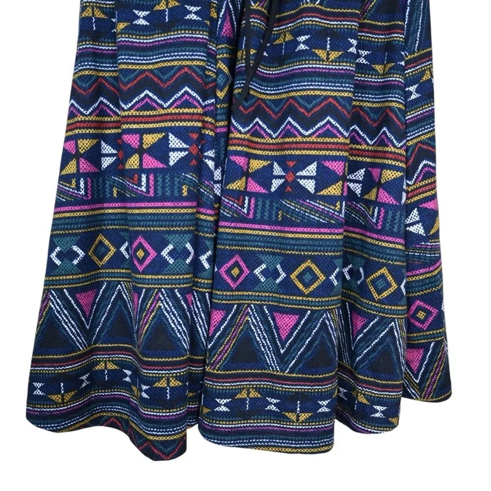 Jessica Simpson Womens M Jayne Aztec Print Tie Back Fit & Flare Dress - Image 7