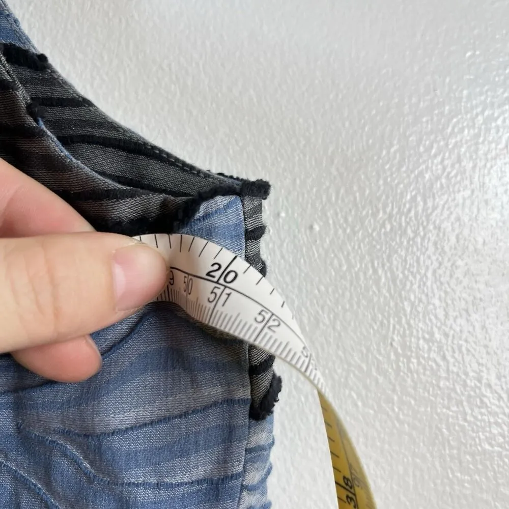 Piazza Sempione Size 48 Fit M/L Sleeveless Textured Sheath Dress Blue Gray - Image 9