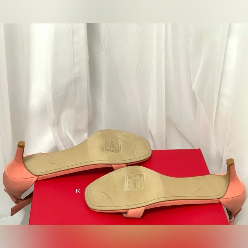 Kelly & Katie Pink Velvet Heels - Image 3