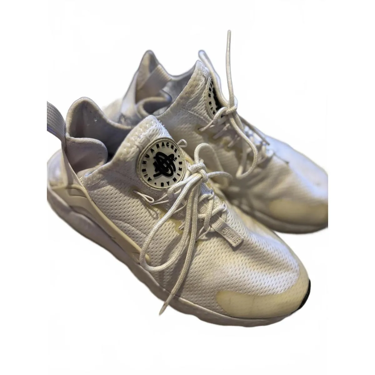 Nike Air Huarache White Sneakers - Image 7