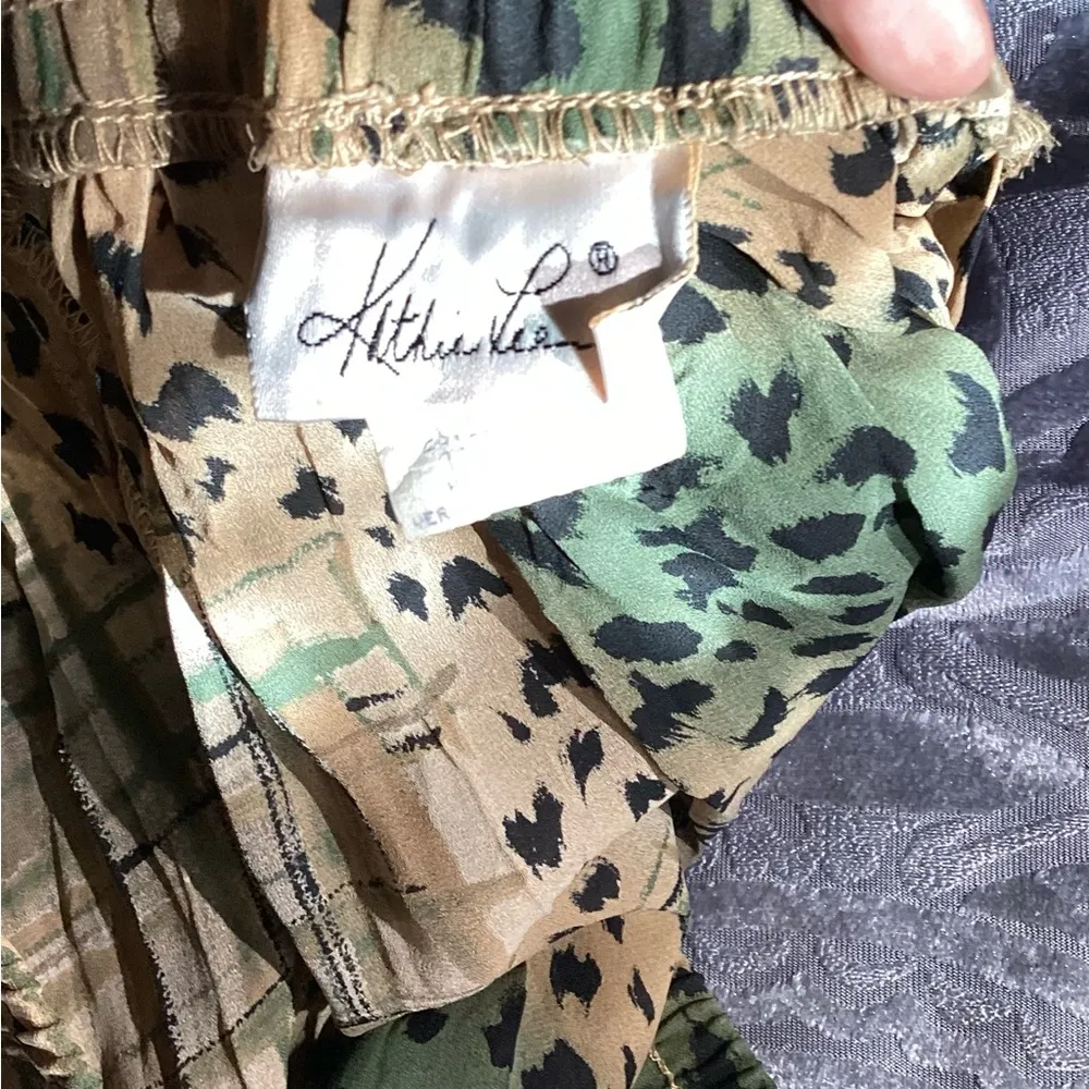 Vintage 90’s Kathie Lee Green & Tan Leopard Print Large Skirt - Image 12