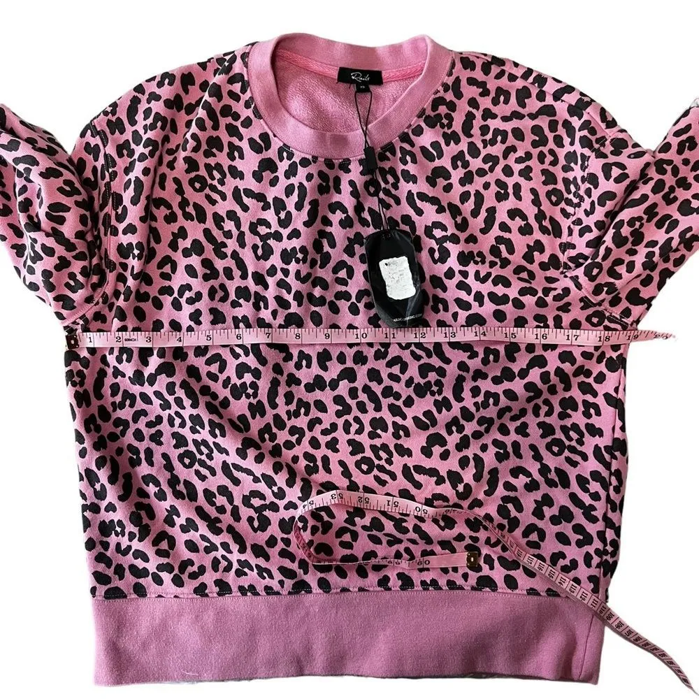 Rails Ramona Jaguar-Print Sweatshirt NWT XS – Pink & Black - Image 6