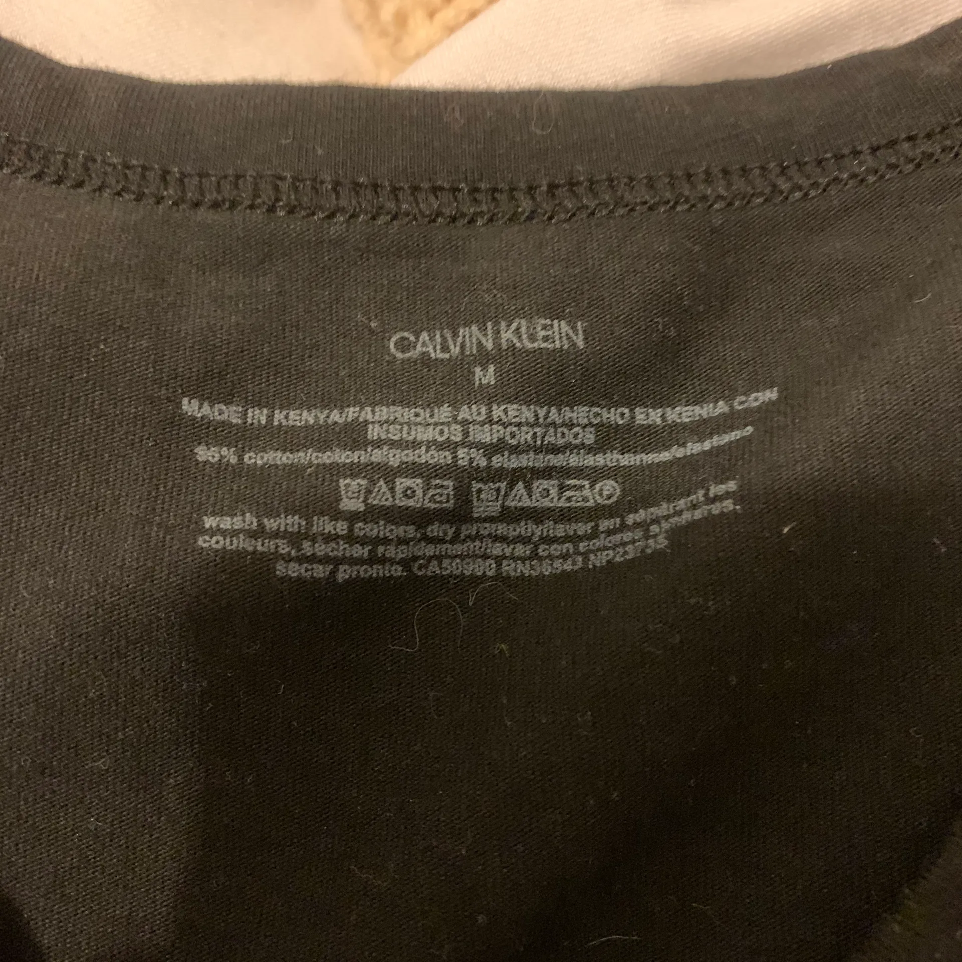 Calvin Klein Black V Neck Basic Top - Image 3