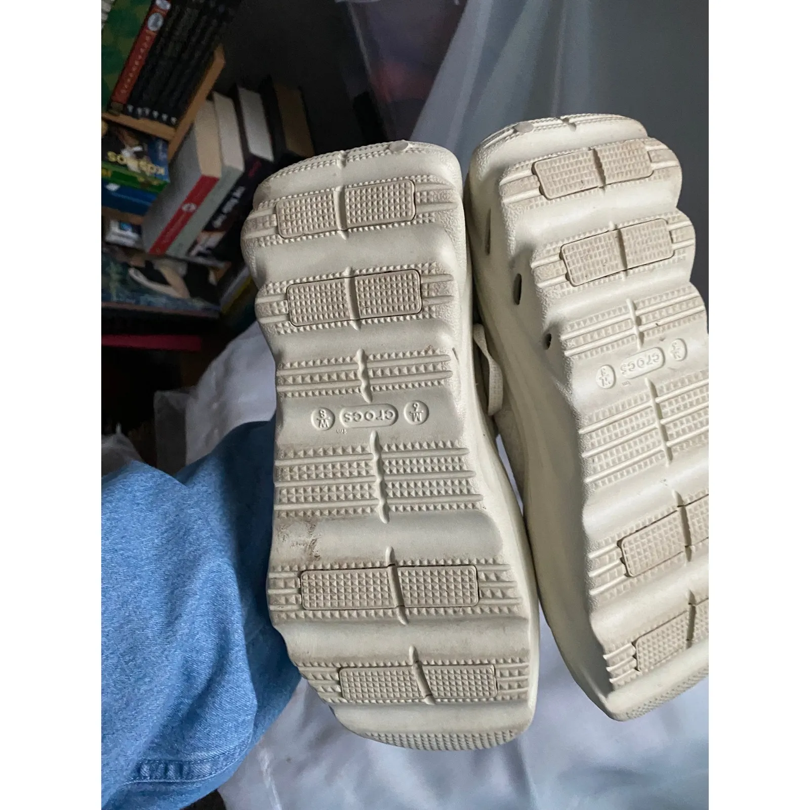 Crocs Echo Surge LiteRide Chunky Cream Platform Sneakers 8 Streetwear Preppy - Image 7