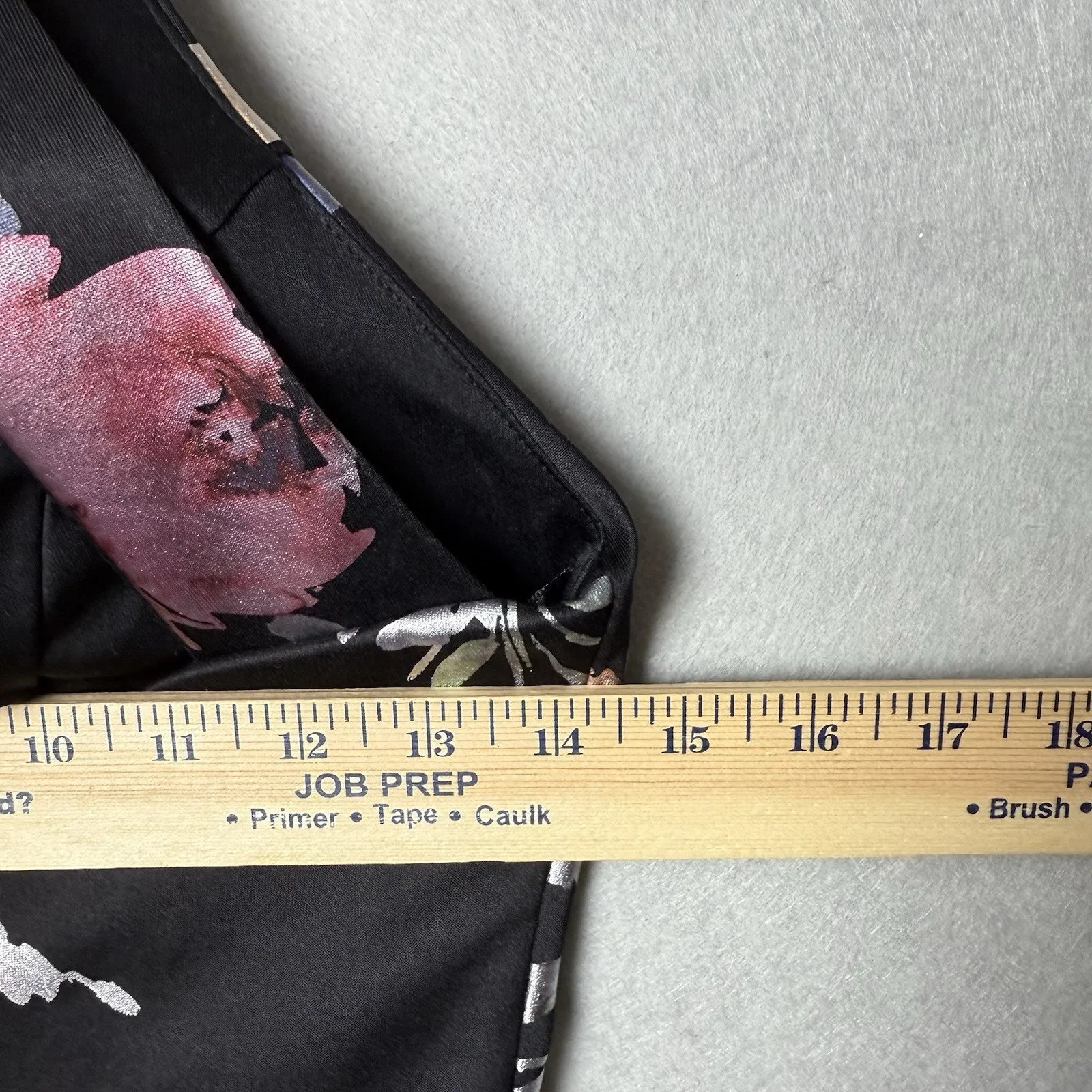 BCX Dress Floor Length High-Neck Maxi Dress Black Floral Print Women’s Size 3 - Image 9