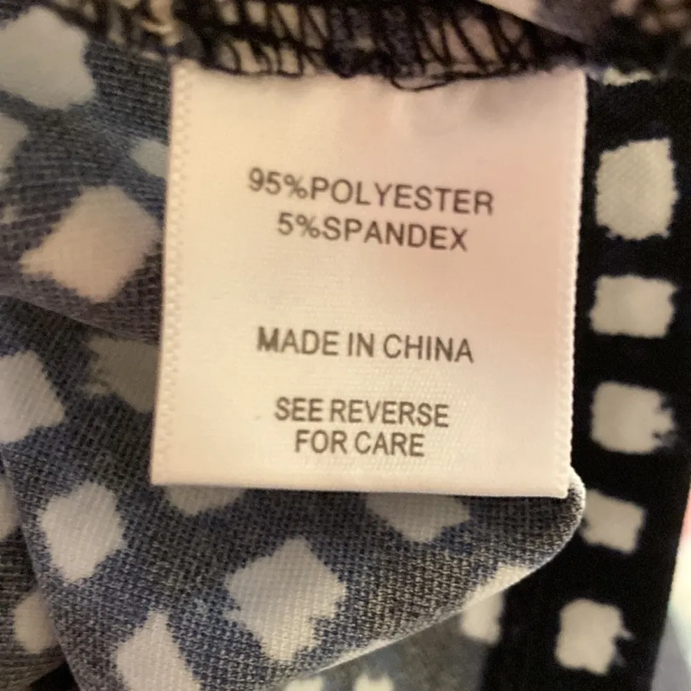 Lucy Paris Geometrical Pencil Skirt Size XS Navy Blue & White - Image 4