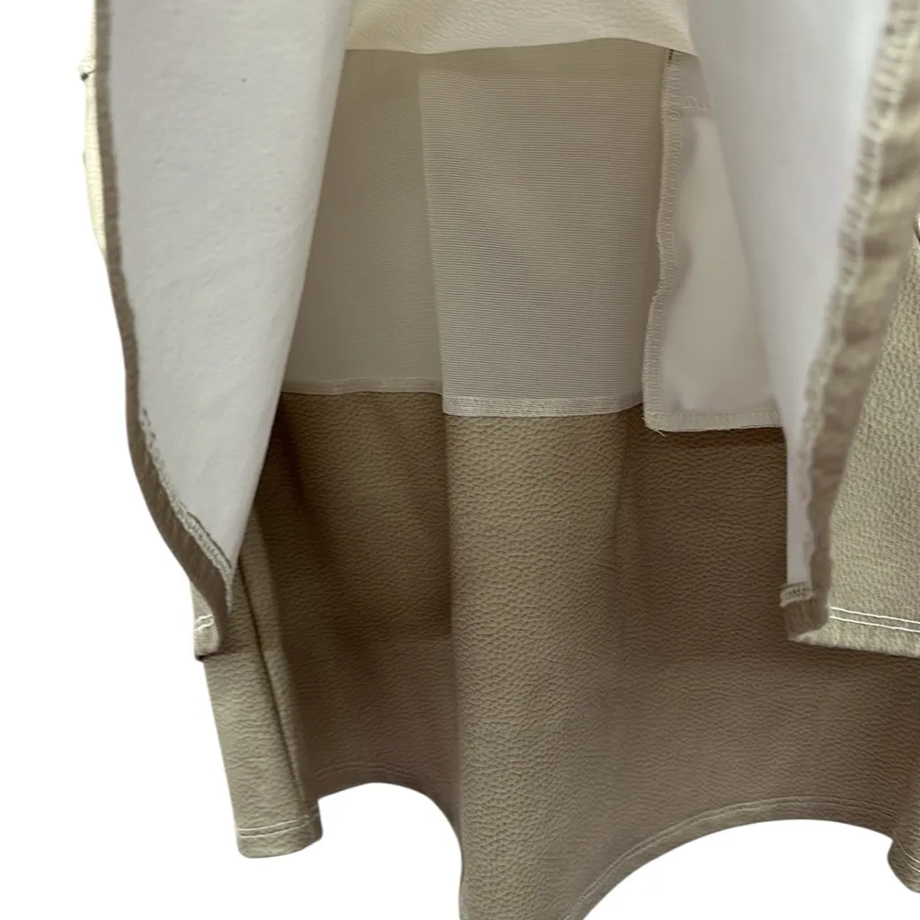 Lucky in Love Khaki Snakeskin Print Tiered 3 Pocket Athletic Skort Medium 8 10 Tan - Image 8