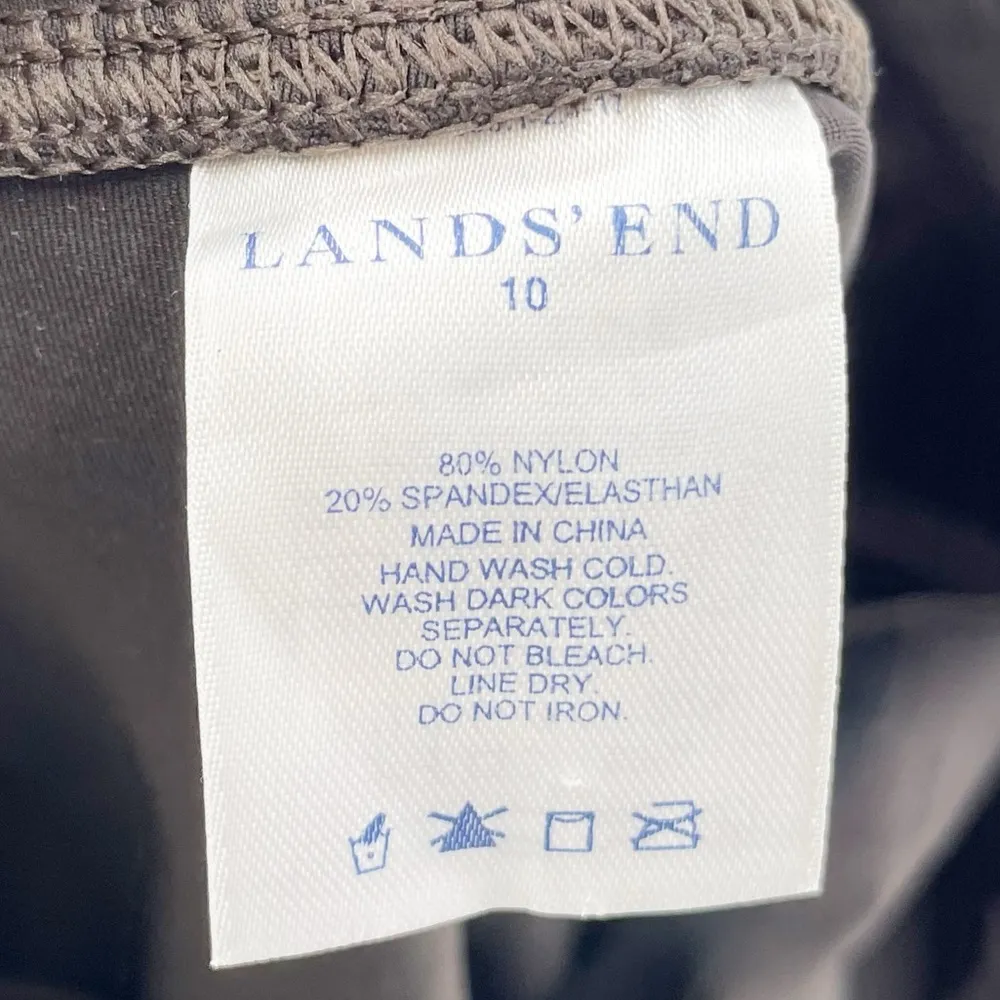 Lands End Women's Mini Swim Skirt Bottoms Tummy Control 193105 Brown Size 10 - Image 5