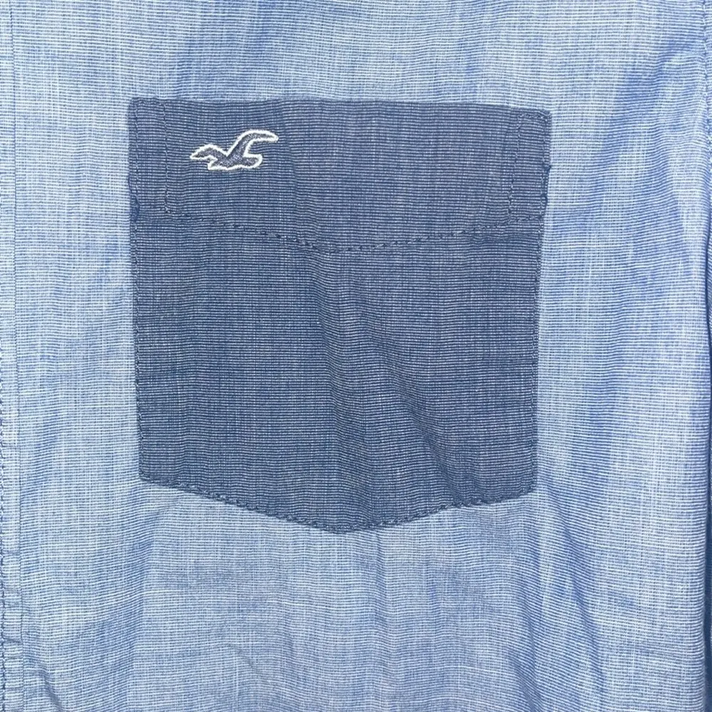 VTG Hollister Women’s Denim Shirt S Button Down Long Sleeve 35” Bust Slim Fit - Image 2