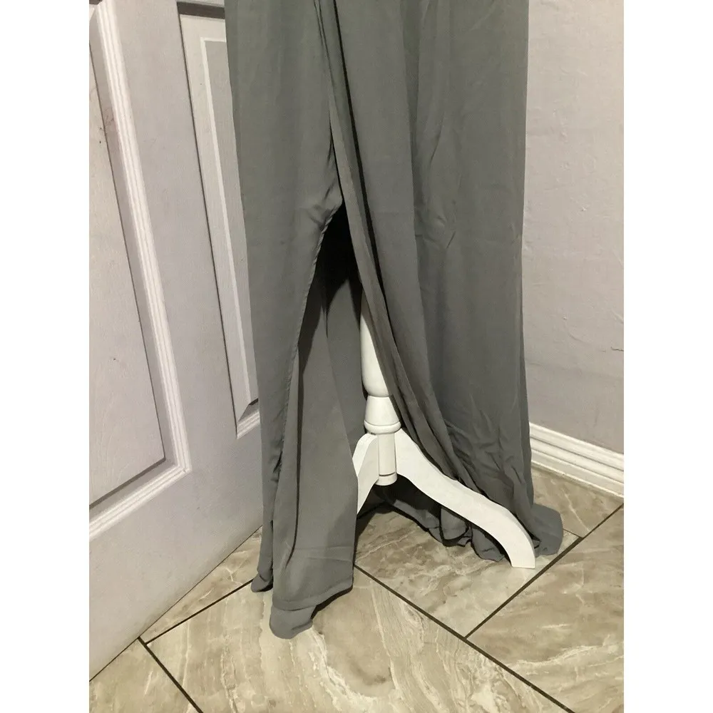 NEW Show Me Your Mumu Kendall Maxi Dress Soft Charcoal Crisp Womens Small - Image 7