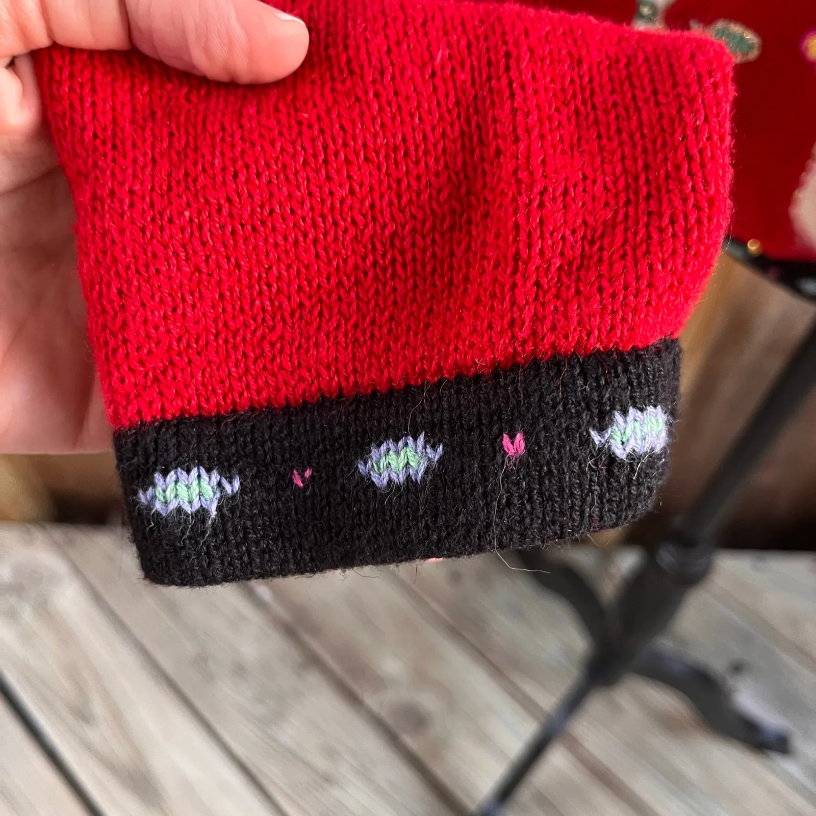 Karen Scott Women's Vintage Red Snowman Holiday Cardigan Sweater Size L - Image 8