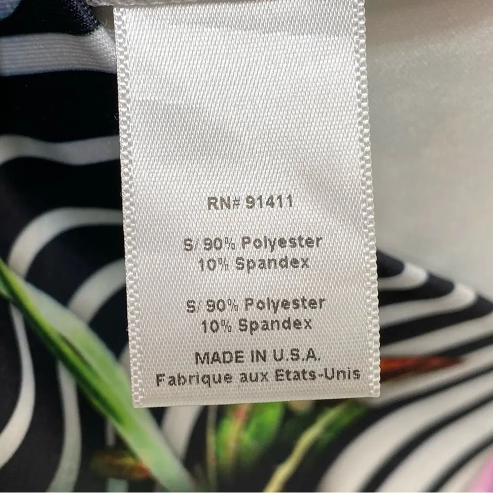 Clover Canyon Night Matador Stripe, Floral Pencil Skirt Black, White XS - Image 5