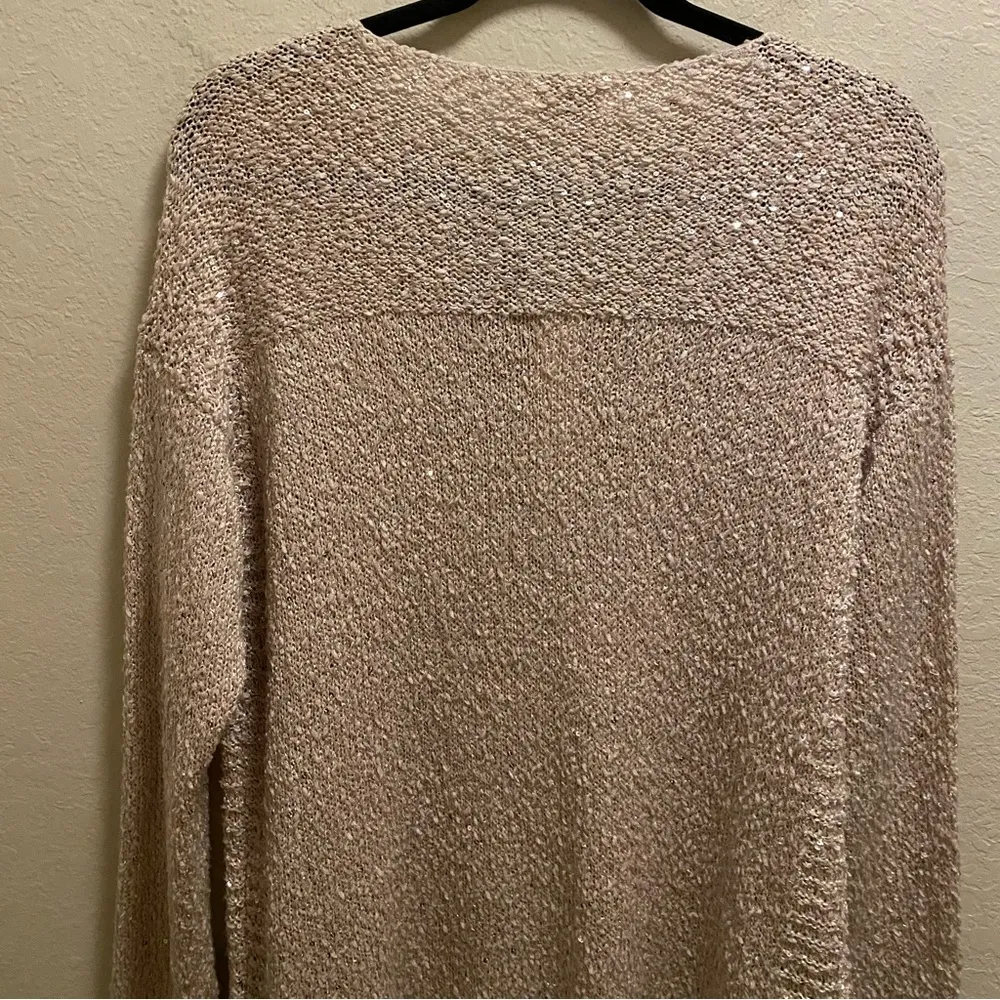 Chico's  Sequin Shine Maya Pullover Sweater In Soft Orchid Size 2 (L) NEW - Image 7