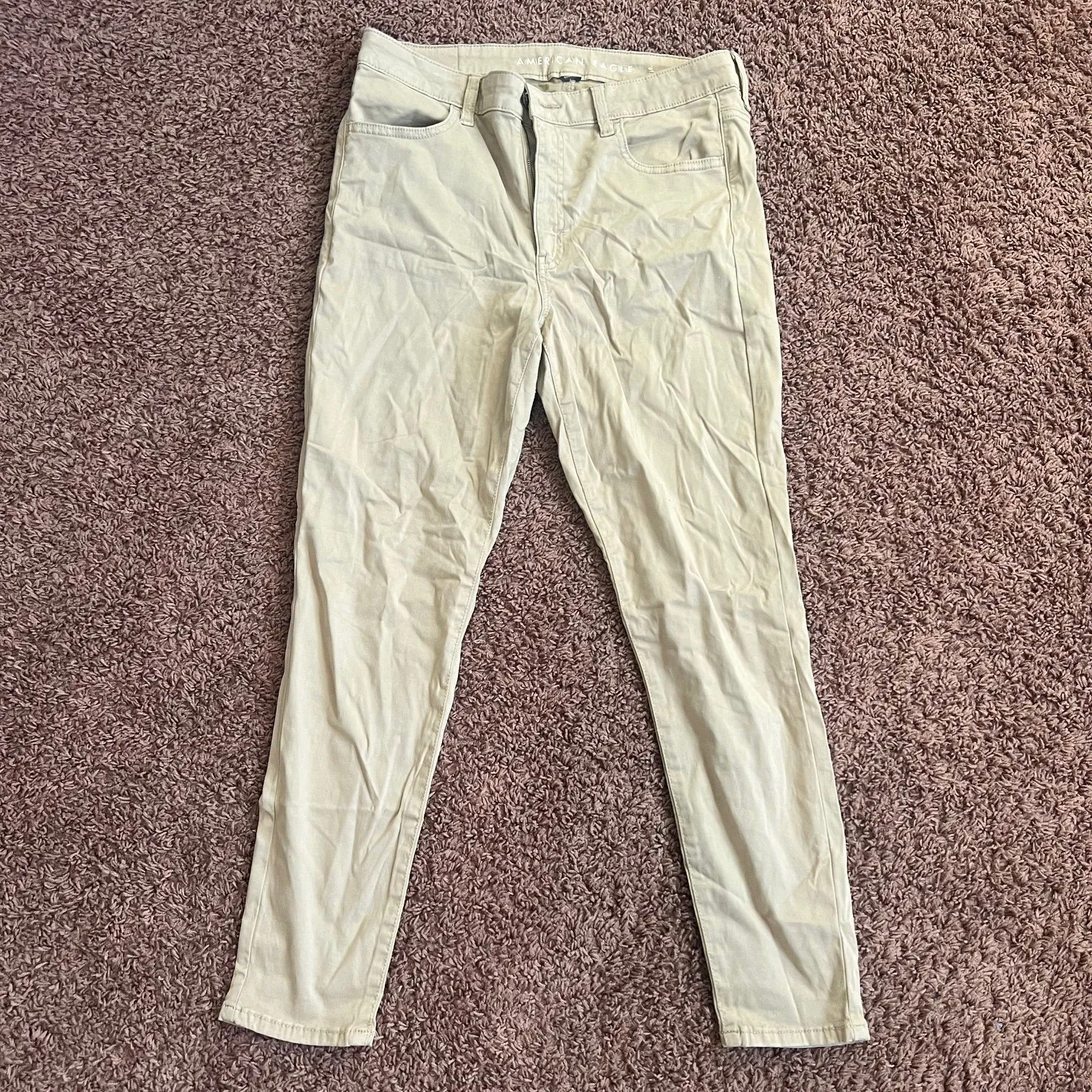 American Eagle Outfitters Womens Stretch Jeans Straight‎ Regular Size 12 Brown - Image 2