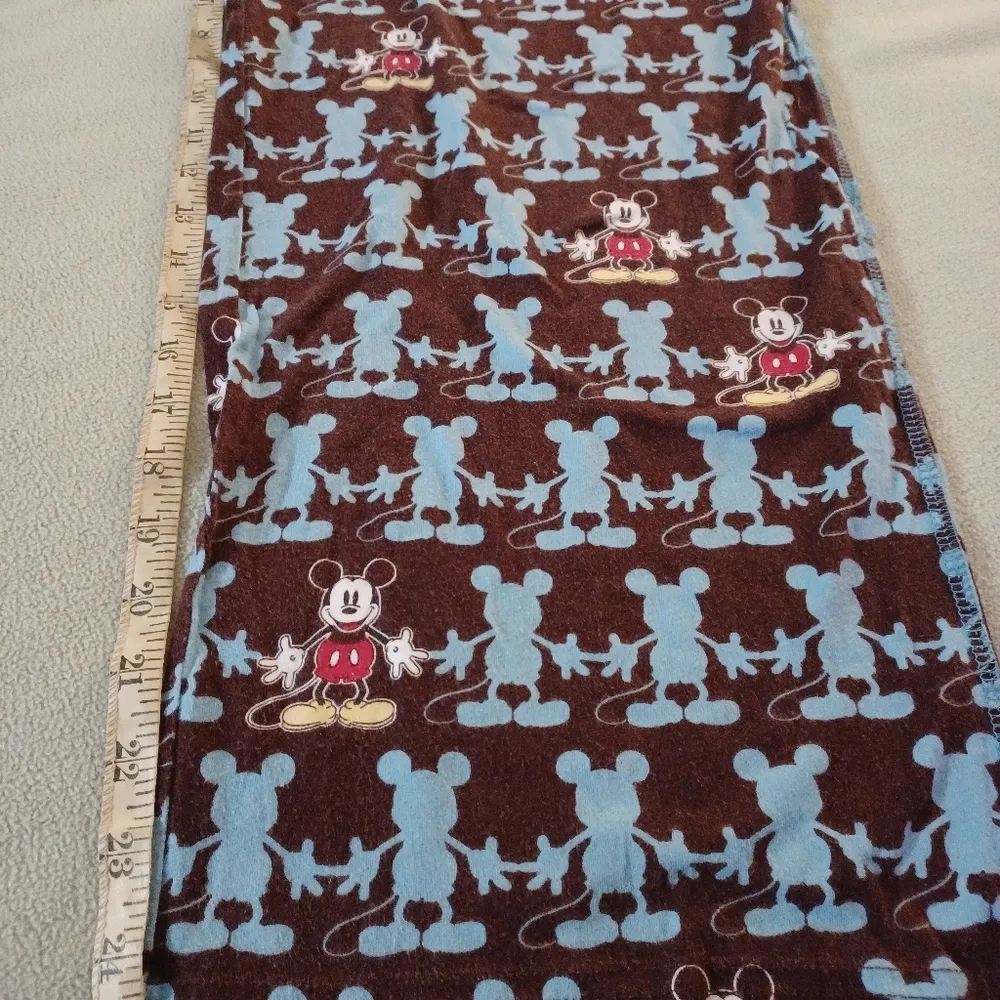 Disney's Mickey Mouse Women's Pajama Pants Size Large Brown Blue - Image 5