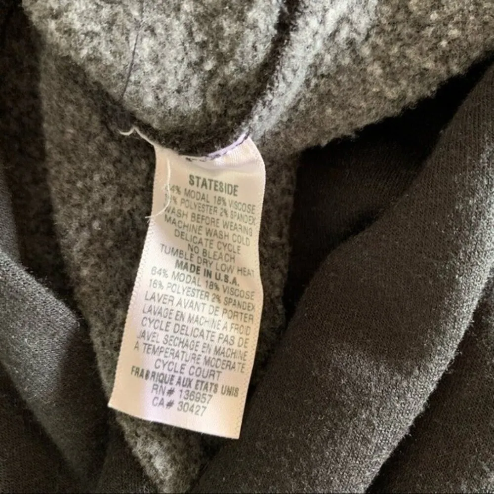 Stateside Pullover Sweater Medium Black Minimalist Cozy Loungewear - Image 6