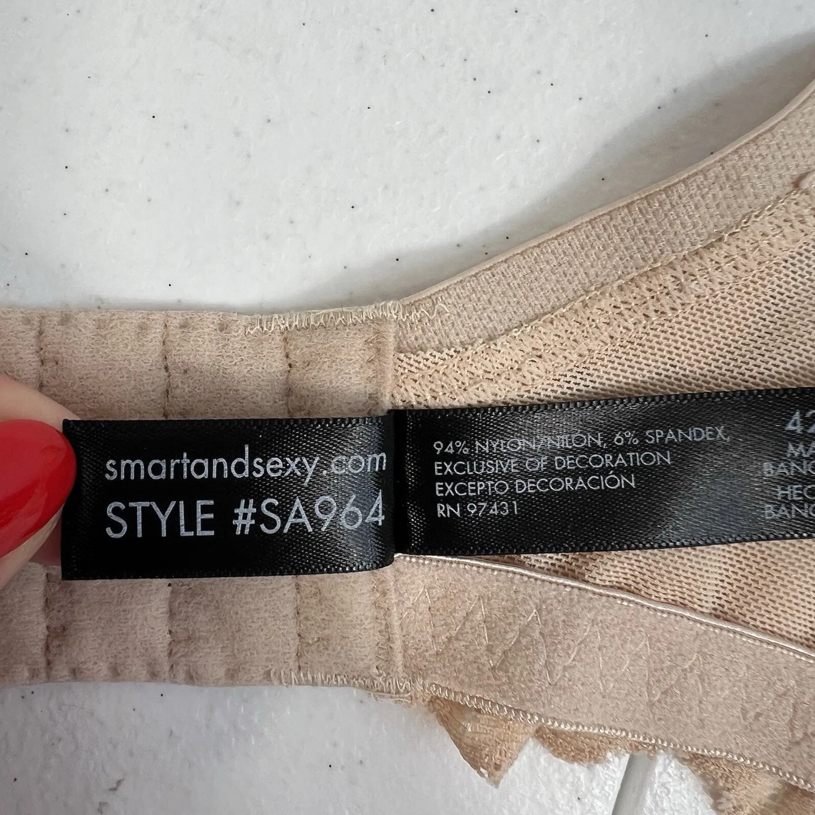 Smart And Sexy 42DD Bra Signature Lace Unlined Underwire In Buff Beige SA964 - Image 13