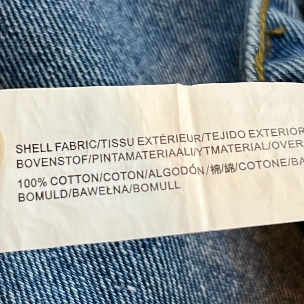 EVIDNT Los Angeles Size 26 Essen Relaxed V-Shaped Cut Raw Hem Blue Denim Jeans - Image 11