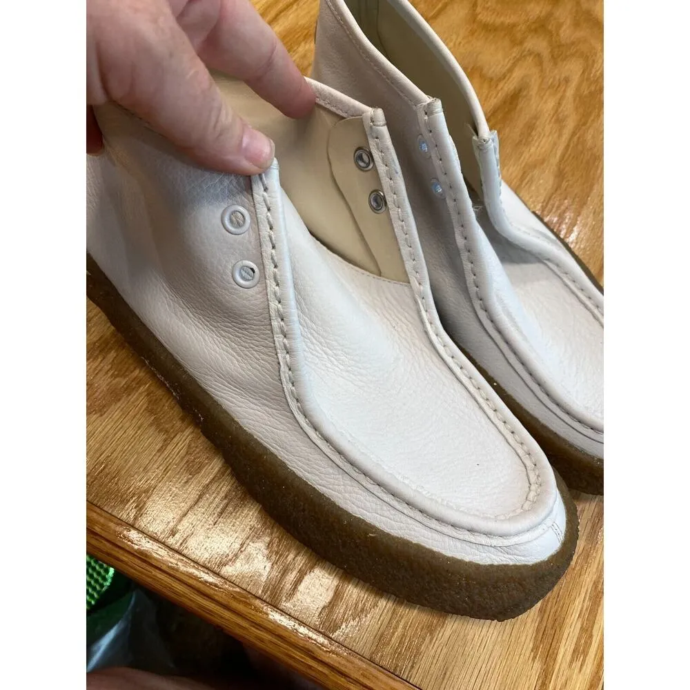 Camper POP Ankle Boots Women's 8 White Brown Leather Lace Up Comfort S11 - Image 9