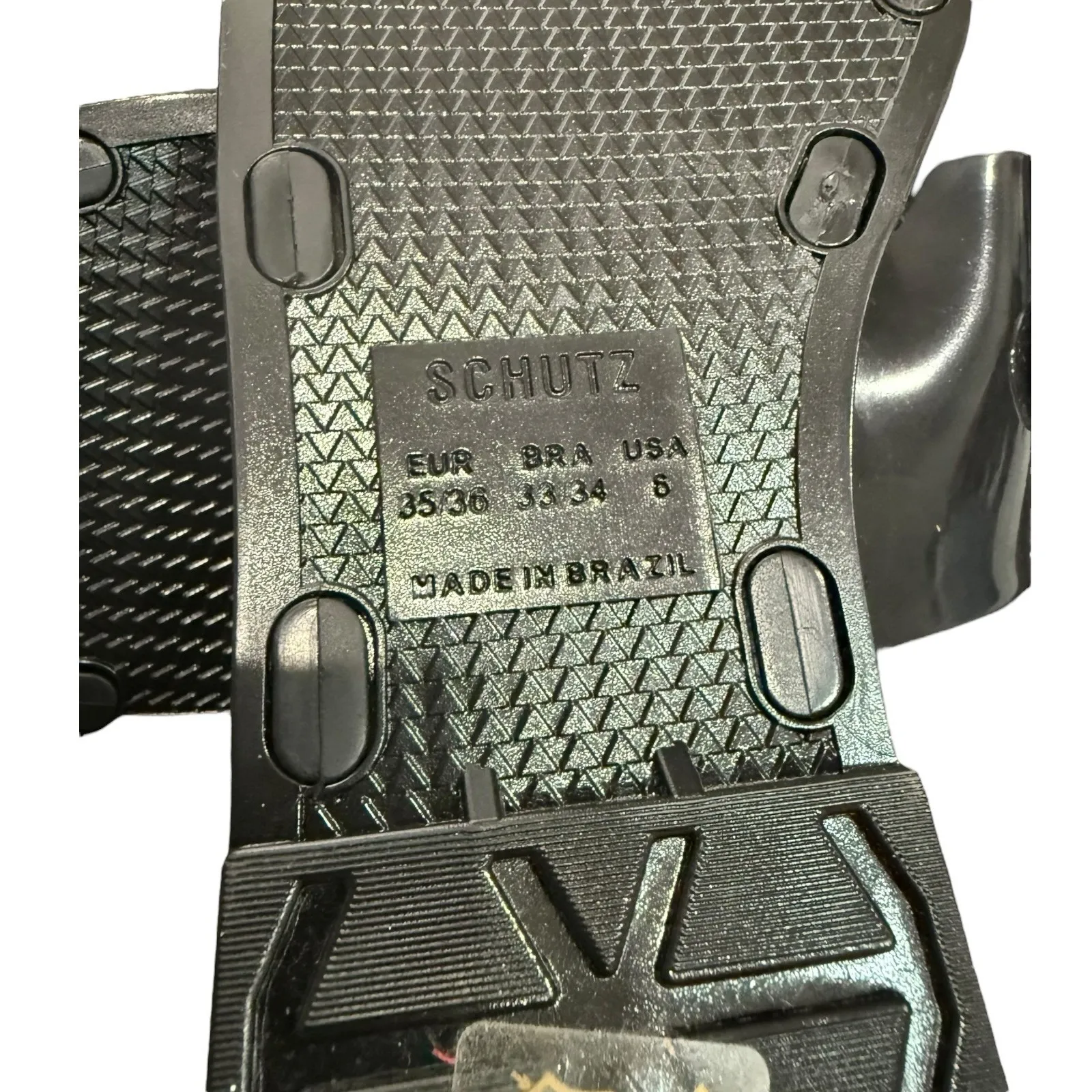 New Schutz Lizzie Slide Sandals Black‎ W/ Silver Studs Jelly Slip On Size 6 - Image 5