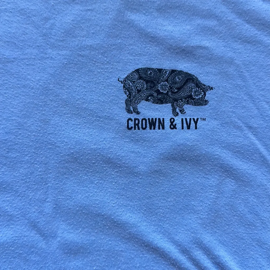 Large crown Ivy periwinkle tshirt - Image 2