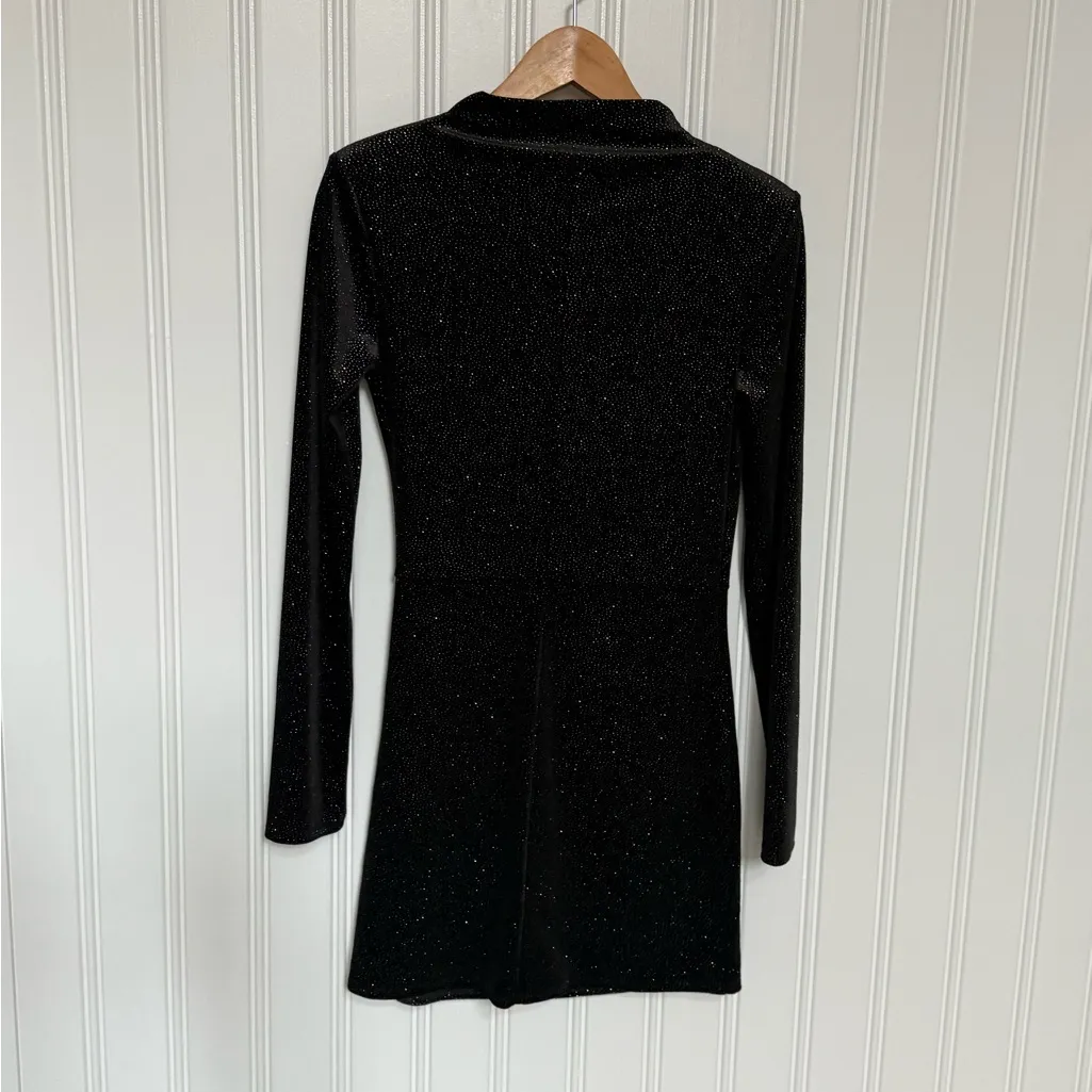 H& M black high neck glitter dress size S - Image 7