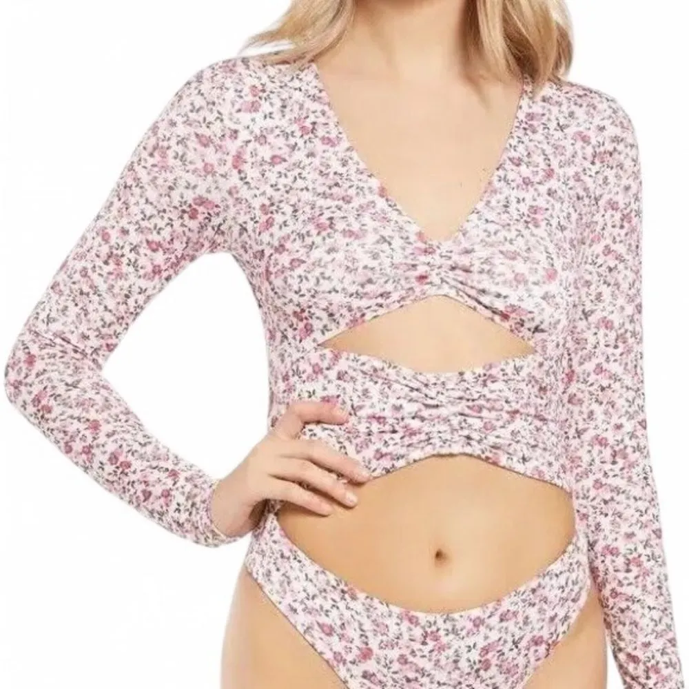 AFRM Gimli Cutout Bodysuit Medium Pink - Image 2
