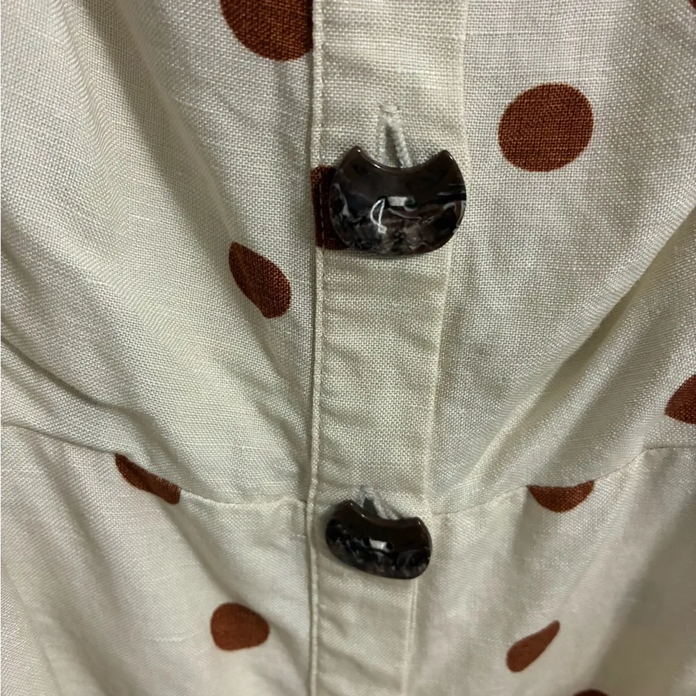 Moon River Polka Dot Off-Shoulder Dress S - Image 5