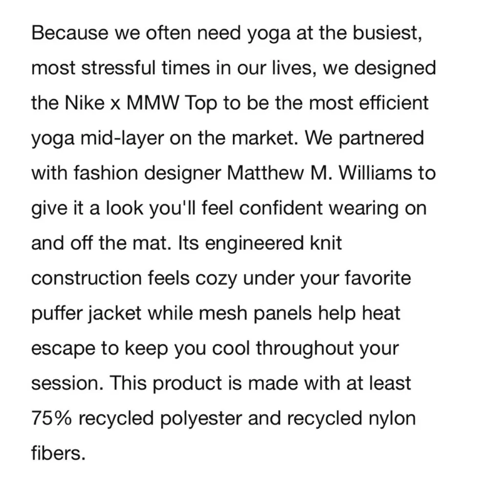 Nike X Matthew M. Williams  MMW Yoga Training Top - Image 4