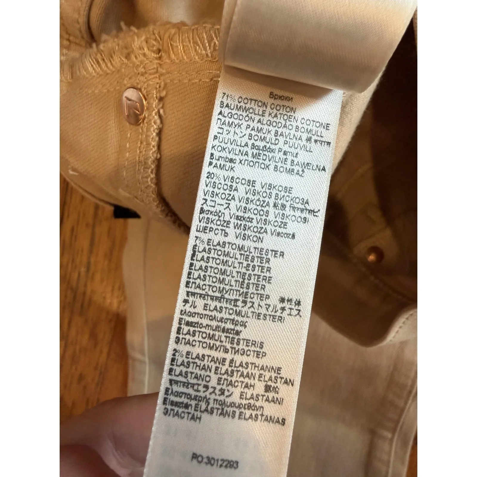 7 For All Mankind Jeans Womens 28 Camel High Waist Slim Kick Stretch Denim - Image 7