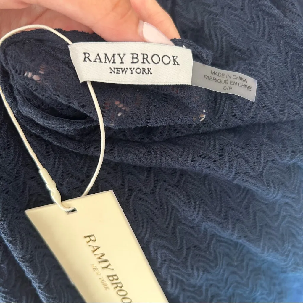 Ramy Brook Noah Navy Tank Top - Image 5
