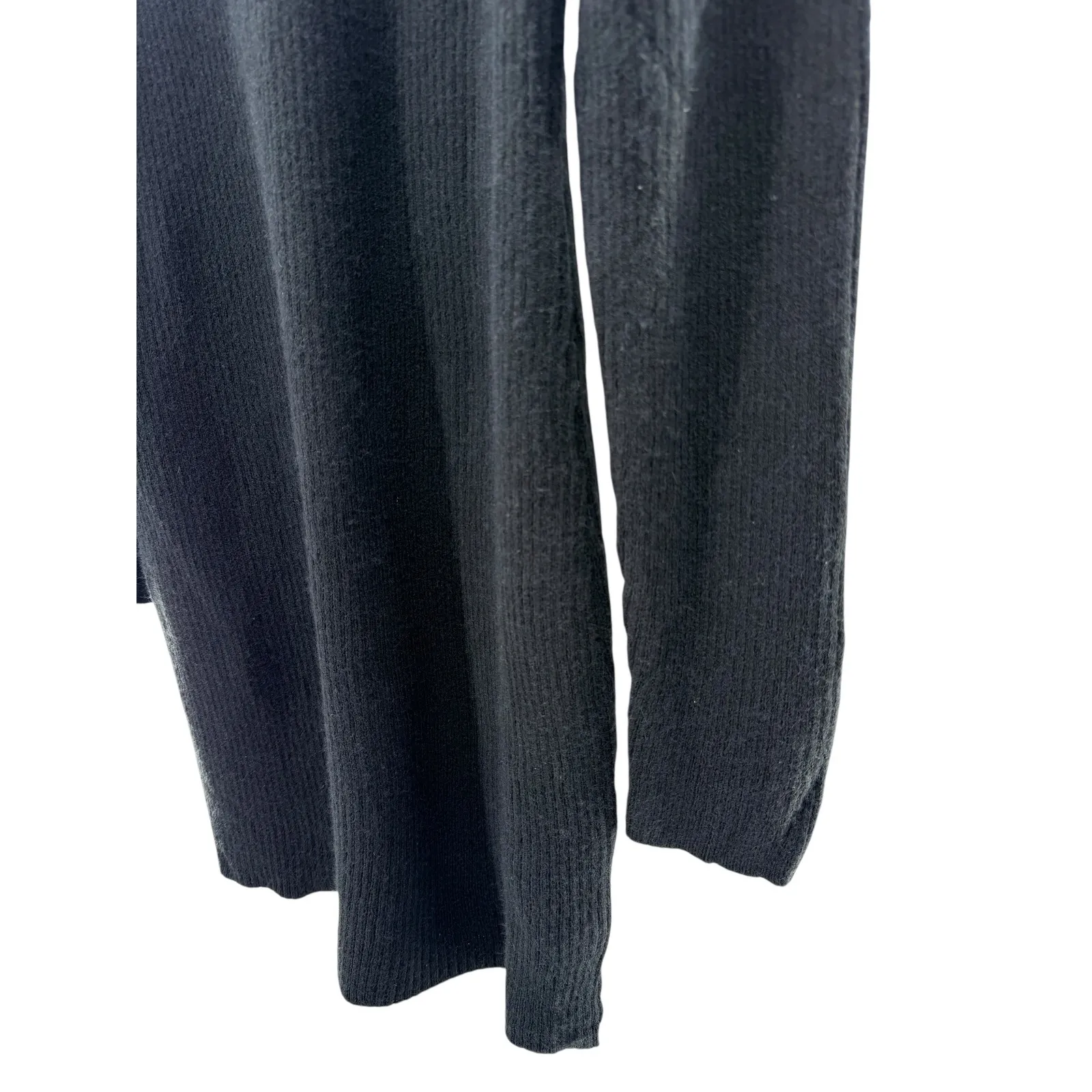 Z Supply Meredith Sweater Dress Black Ribbed XL Long Sleeve Cozy Minimalist Knit - Image 10