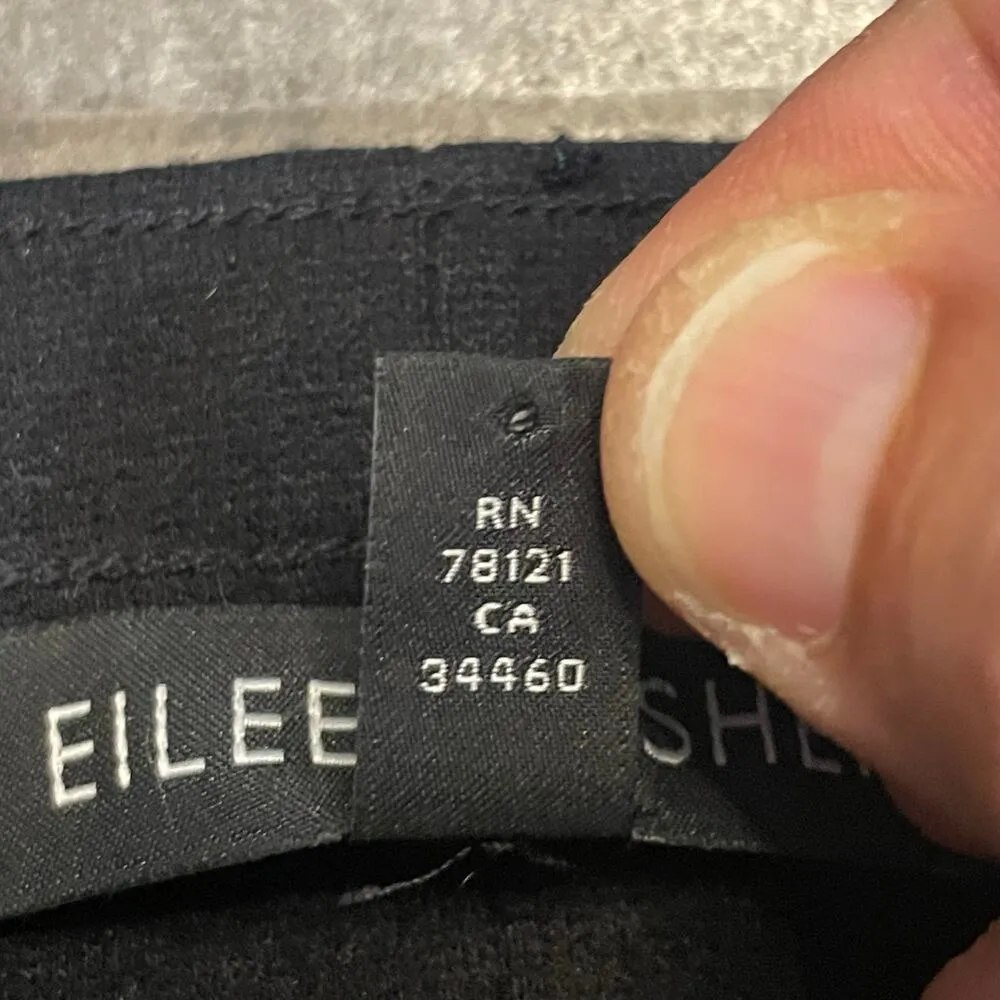 Eileen Fisher Short Pencil Skirt Elastic Waist Pull On Black Women's Size S - Image 12