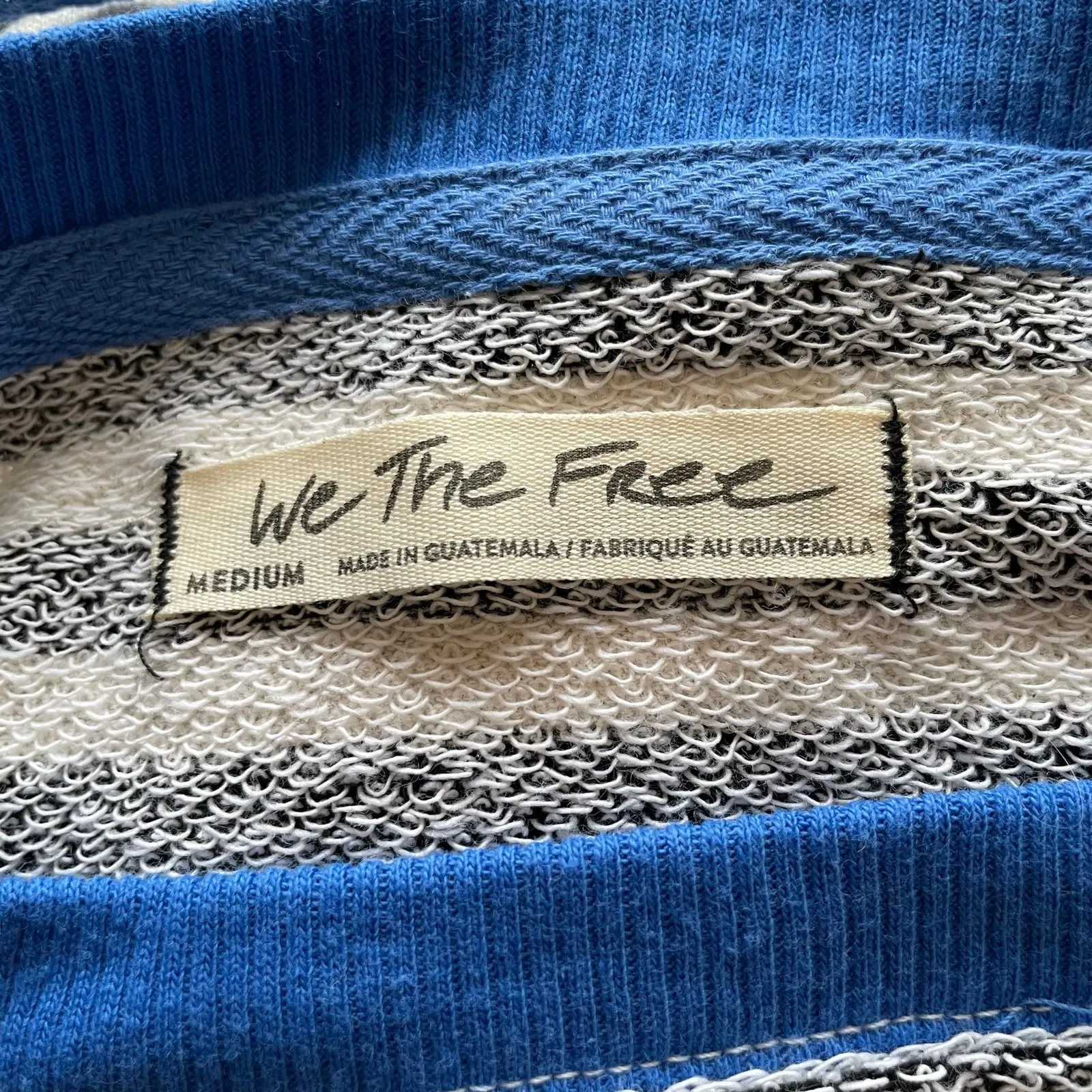 Free People We the Free Sweatshirt Striped Oversized Crewneck Size Medium - Image 10