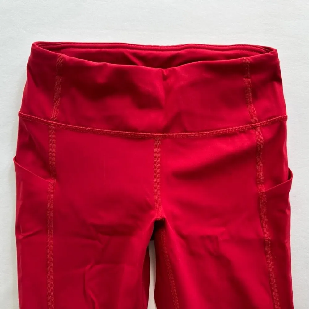 Lululemon Pace Rival Crop Dark Red Size 2 Run Gym Workout Compression Sports - Image 4