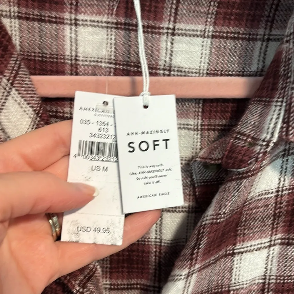 NWT American Eagle Oversized Flannel Babydoll Shirt - Image 8