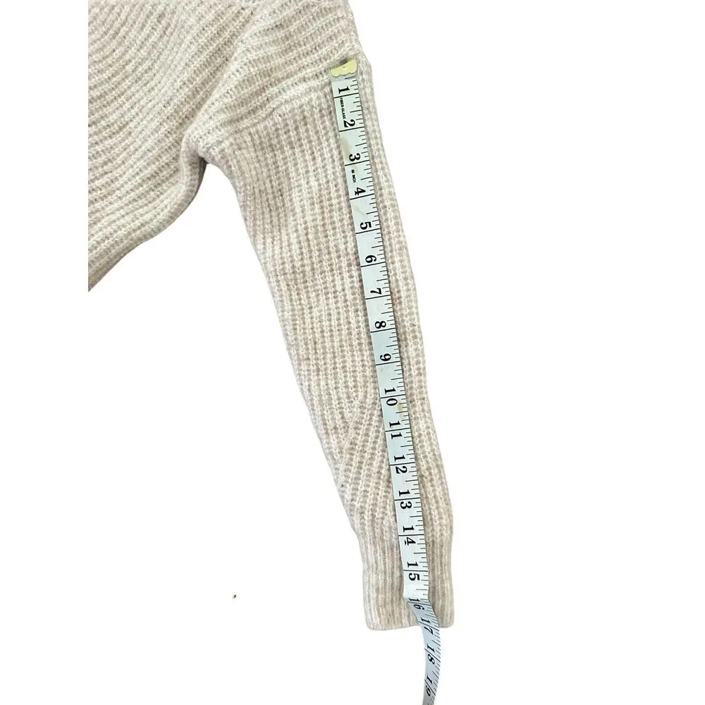 Madewell Women's Belfiore Ribbed Pullover Sweater Heather Chalk Size XS - Image 5