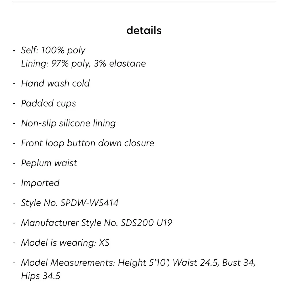 Lolita Bustier Peplum Top Size Small - Image 2