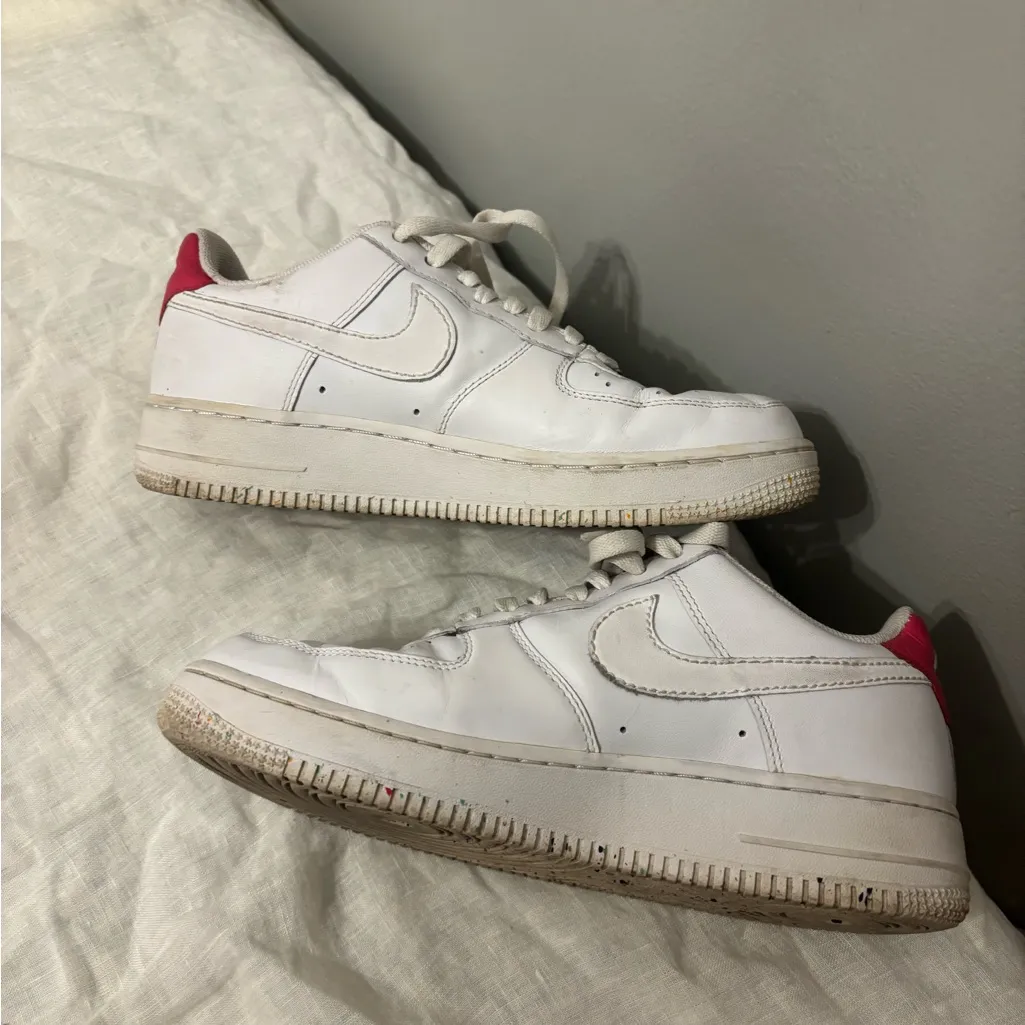 Nike Air Force 1 sneakers white pink Size 9 - Image 6