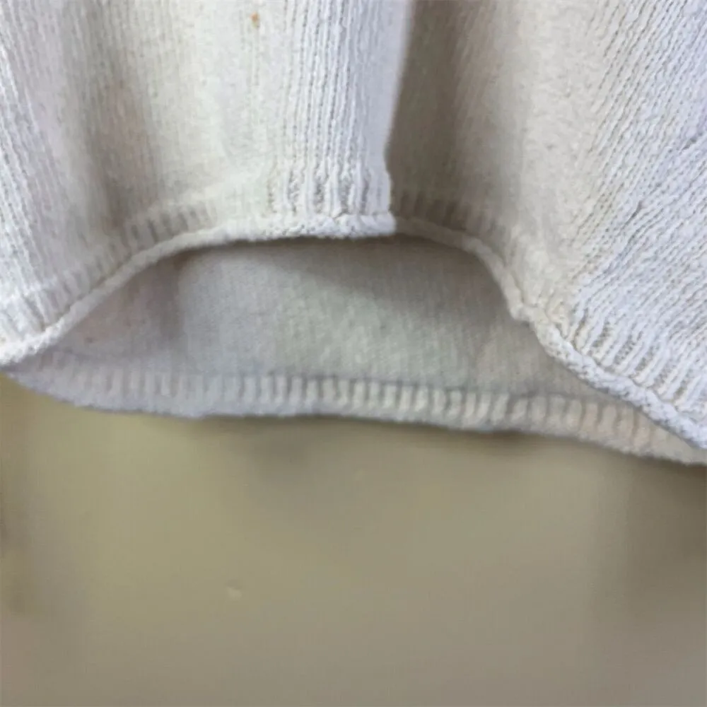 Madewell Women's Brownstone‎ Smiley Face Pullover Sweater White Size Small - Image 5