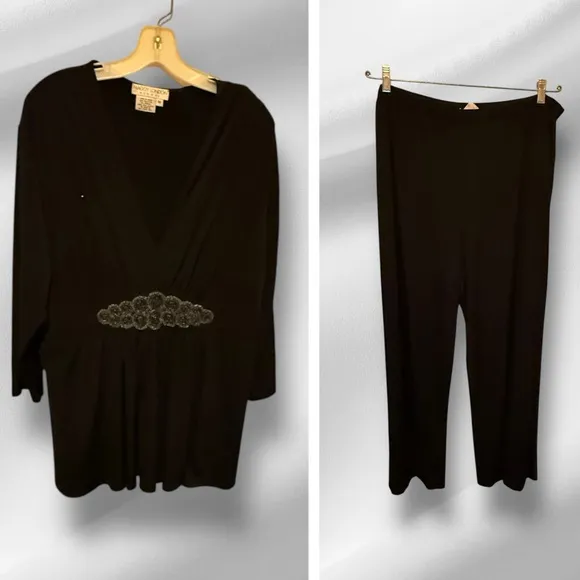 Maggy London‎ Black Pantsuit - Image 2
