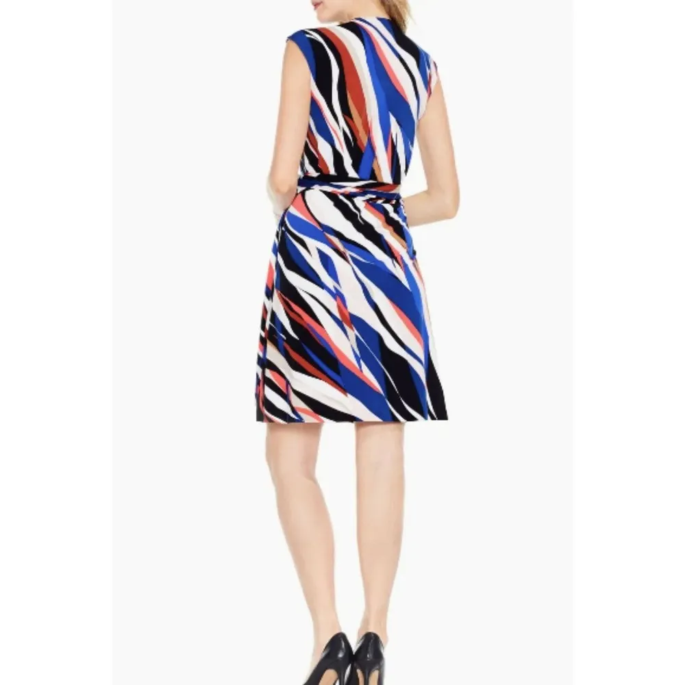 XL Vince Camuto Graphic Zebra Wrap Dress - Image 2