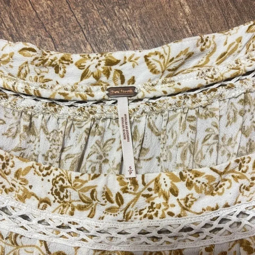 FREE PEOPLE Talk About It Tunic Floral Mini Dress small - Image 10